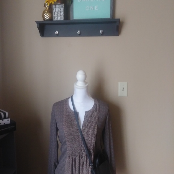 Coldwater Creek long sleeve boho V neck blouse - Picture 3 of 6